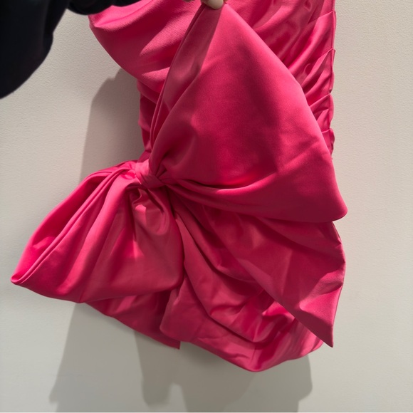 Hot Pink Strapless Bow-knotted Mini Dress Size XS - Picture 5 of 14
